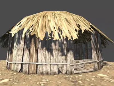 Indonesia Traditional House - Rumah Adat Honai Low-poly 3D model