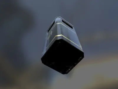 London Litter Bin Low-poly 3D model
