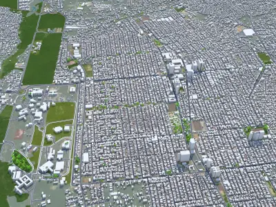 Grande Sao Luis Brazil 55km AI Low-poly 3D model