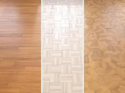 Parquet - Laminate - Wooden floor 3 in 1 Low-poly 3D model purchase