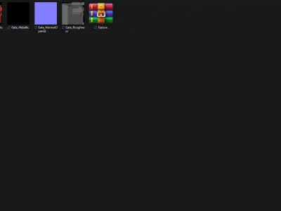 Japanese Red Torii Gate PBR Low-poly 3D model