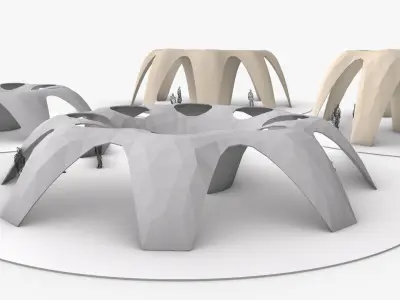 spider Vaults Pavilions 3D model