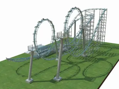 Roller Coaster 1 3D model