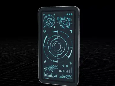 Futuristic Smart Home Control Panel Tech Wall Prop 3D Model Low-poly 3D model