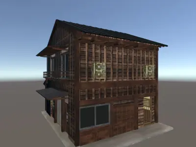 Japanese restaurant Unity Ready 3D model