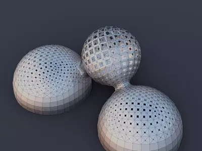 Simple Universal Organic Blob Sculpture Low-poly 3D model Low-poly 3D model purchase