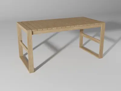 BK15 dining table Low-poly 3D model