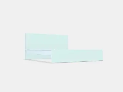 MALM Bed frame high 1 Low-poly 3D model