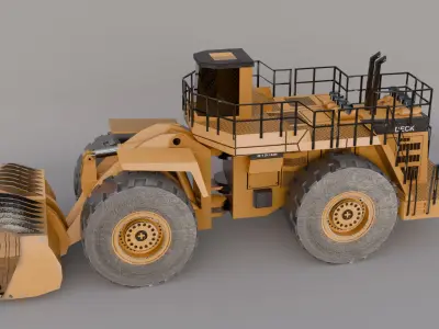 Wheel Loader Komatsu WA1200 Low-poly 3D model