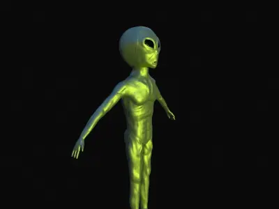 Alien Low-poly 3D model