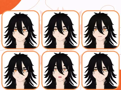 VRM SCI FI URBAN GOTH DARK MALE FIGHTER TECH 3D model