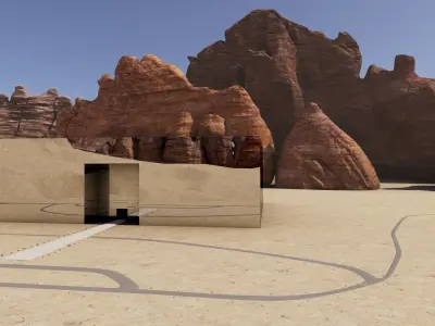  Hi Res 3D Model of Maraya Hall- AlUla Saudi Arabia 3D model