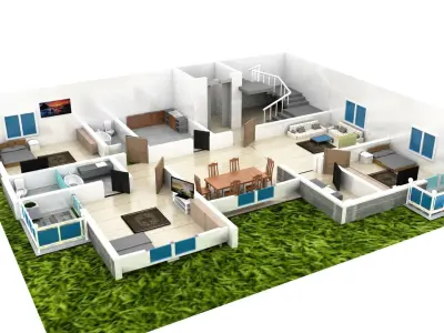 3D model-Floor plan-Home 3D model