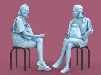 Smiling Girl 3D model