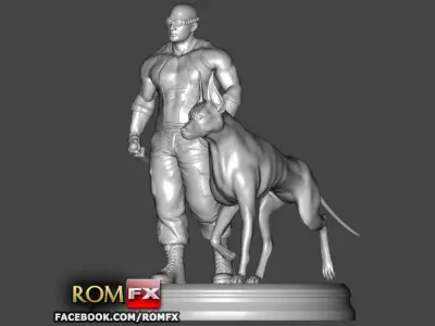 Riddick Action Figure Printable - Vin Diesel 3D print model