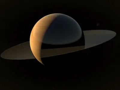 Planet Saturn 3D Model 8K Low-poly 3D model