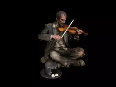 A beggar  3D model