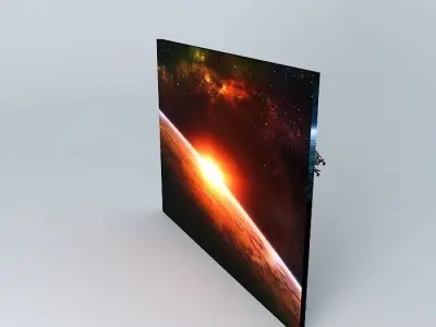 Battle Space Frigate LIGHT SPEED with Spacewolf and Neptune Free 3D model