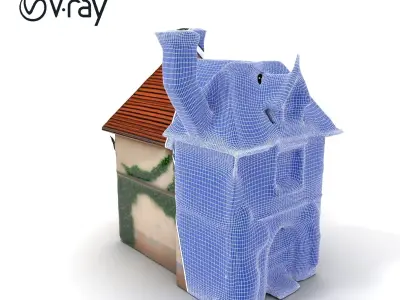 Charming Medieval House Model Pack with Ivy Low-poly 3D model