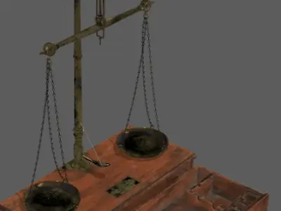 Chinese Ancient Cashiers Table Low-poly 3D model