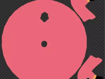 Flamingo Pool Float Low-poly 3D model