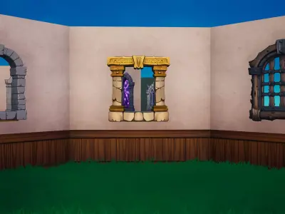 61 Stylized Windows - Stylized RPG Fantasy Prop Pack Low-poly 3D model