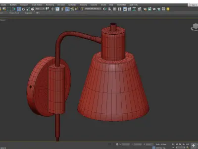 CYLINDER TASK WALL LIGHT Low-poly 3D model