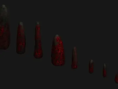 Obelisk Set - Ghostly Low-poly 3D model