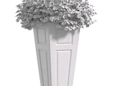 Contemporary Art Deco Flower Bed Pot Modern Front Patio Balcony  3D model