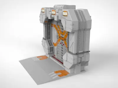 sci fi door 10 3D model
