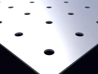 Perforated panel with 3 percent opening 25O60 3D model