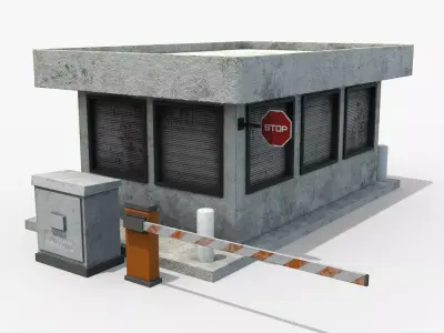 Guard Booth Low-poly 3D model
