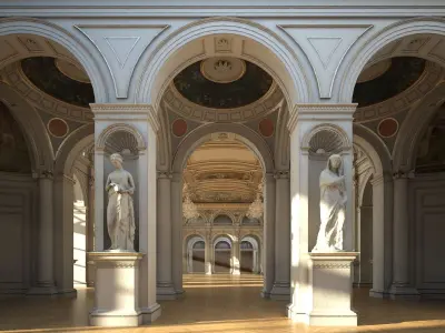 Classical Hall 3D model