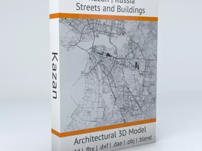 Kazan Streets and Buildings 3D model