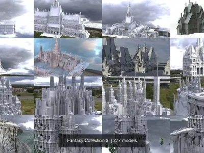 Fantasy Collection 2 castle 3D Model Pack