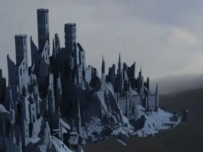 Medieval fortress Expanded Huge 3D model