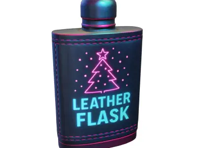 Flask pack  Low-poly 3D model
