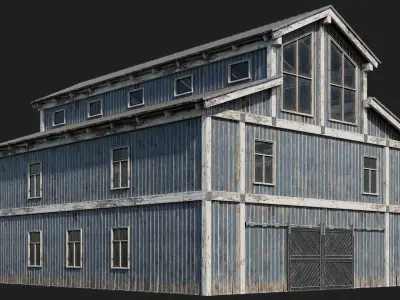 85-86-87-88 - Farm Buildings 4K PBR GameReady Low-poly 3D model