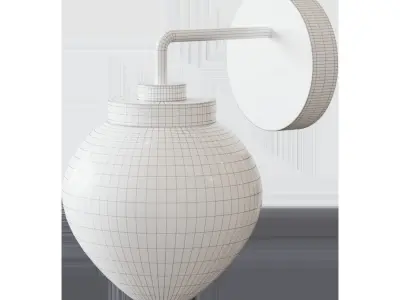 ATERSKEN OTSKEN Sconce milky glass 3D model