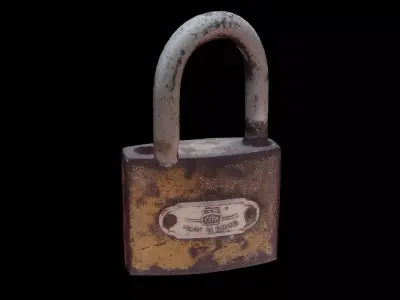 Door lock 3d scan  Low-poly 3D model