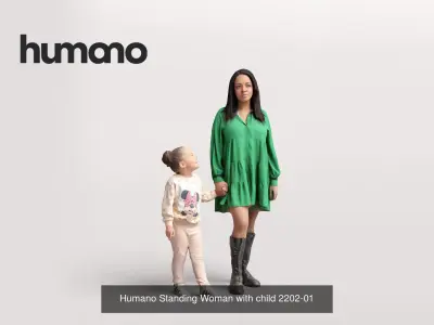 Humano 6-Pack - STANDING PEOPLE - 6x 3D models A