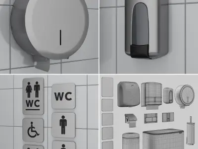 Bathroom accessories set 71 -Jofel -Brabantia -BXG  3D model