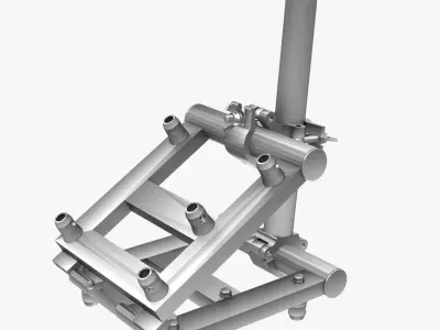 Square Truss Corner Junction 36 Free 3D model