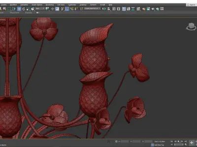 ORCHIDEA 6 LIGHT CHANDELIER Low-poly 3D model