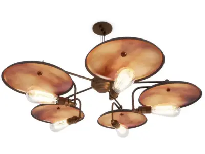 Cullen Industrial Pendant Light  x 5 Mullan 3D model