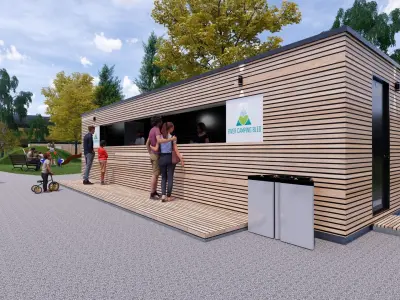 Mobile Kitchen bar fast food restaurant Free 3D model