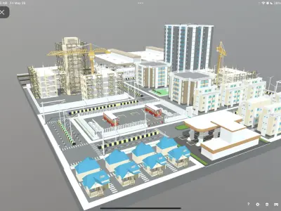 Mumbai city  Low-poly 3D model