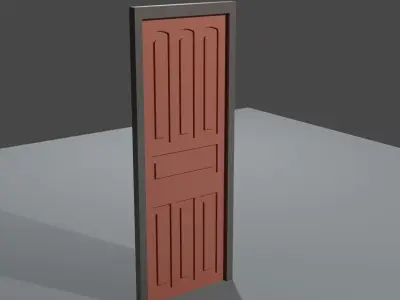 Simple Door Free 3D model buy