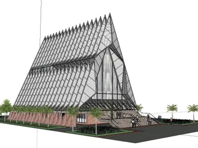 Architecture-Religion-God-Culture-Temple-0109 building with t... 3D model