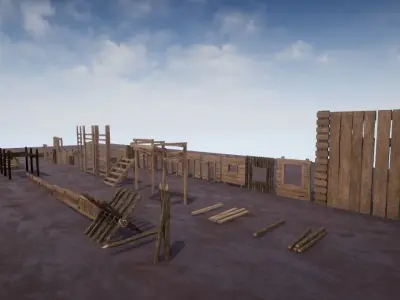 Structure Package 01 Low-poly 3D model